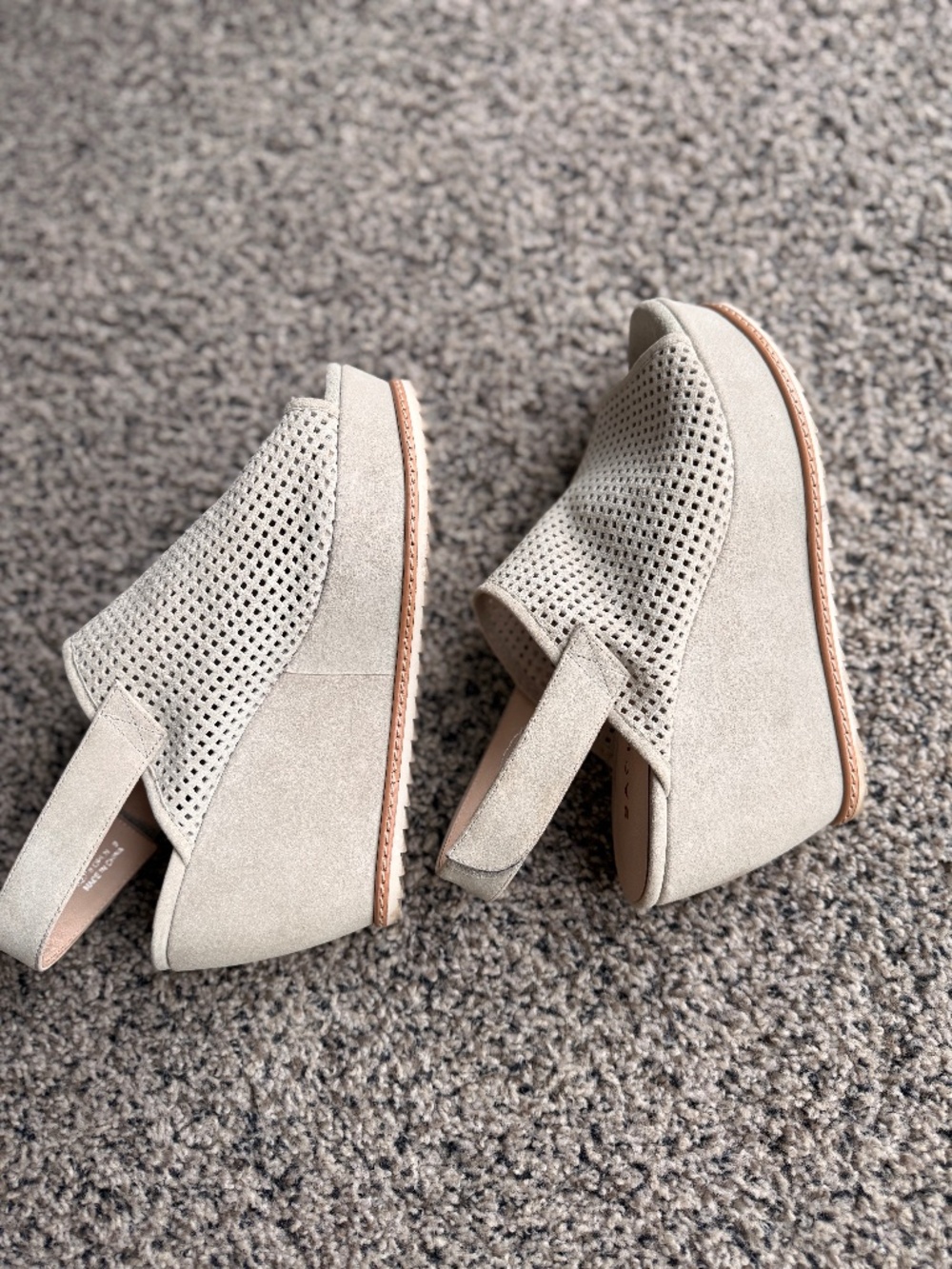Sacha London Blue Gray Platform Suede Wedges size 9